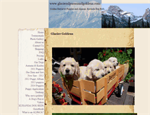 Tablet Screenshot of glacieralpacasandgoldens.com